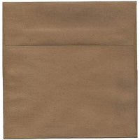 JAM Paper Enveloppes carrées 8,5 x 8,5 po, papier Kraft brun, 50/paquet-Enveloppes carrées en papier Kraft brun