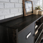 Sauder - La Collection Foundry Road Surmeuble - Finition Carbon Oak-Compartiments verticaux pour ranger des fichiers, des livres, etc.