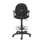 Staples – Tabouret à hauteur extensible, avec accoudoirs, noir-Réglage pneumatique de la hauteur du siège et repose-pieds réglable pour un support et une circulation convenables