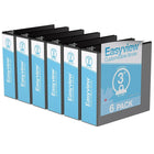 Davis Group Super offre Easyview, Reliure View à anneaux ronds 3 po, personnalisable, paquet de 6 - Noir-3 Reliure À Anneaux
