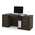Bestar - Trousse de bureau de direction Embassy, 71 po, chocolat foncé (60890-79)-L’ensemble Embassy offre de nombreuses possibilités de configuration pour divers usages.