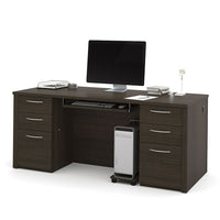 Bestar - Trousse de bureau de direction Embassy, 71 po, chocolat foncé (60890-79)-L’ensemble Embassy offre de nombreuses possibilités de configuration pour divers usages.