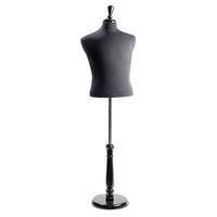 Forme de chemise pour homme, bloc de cou, base haute, jersey noir, ajustable (154009)-Ces formes de chemises permettent d'épingler facilement les vêtements pour un affichage super facile