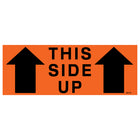 SPC - Étiquette Adhésive "This Side Up" - 2 po x 5-3/8 po - Noir sur Rouge Fluorescentes - Paquet de 500-Étiquette adhésive "This Side Up" 