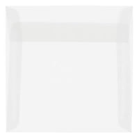 JAM Paper Enveloppes carrées translucides, 7,5 x 7,5 po, transparent, 250/paquet-Enveloppes en papier translucide clair