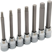 Dynamic Tools – Ensemble de 7 douilles hexagonales longues métriques, à prise de 3/8 po, 4 mm à 10 mm-Inclut : 4, 5, 6, 7, 8, 9, 10 mm
