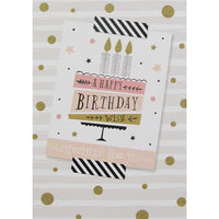 Rosedale – Cartes d’anniversaire et enveloppes, A Happy Birthday Wish Especially For You, 5 1/2 x 8 po, 12/paquet (15618)-Imprimées sur du papier cartonné non couché de haute qualité