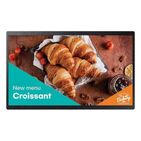 Samsung - Écran de signalisation intelligent FHD 24 po série QBC-Avec l'IR central, chaque écran reçoit des signaux IR directement sur le panneau, permettant une télécommande simple et pratique. Une fois monté, l'écran ne nécessite pas d'extension de câble de récepteur IR. Le Wi-Fi intégré permet une gestion à distance sans fil du contenu et de l'affichage.