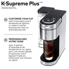 Keurig K-Supreme Plus - Cafetière une tasse à la fois pour capsule K-Cup  avec et technologie MultiJet et acier inoxydable - Argent-Réservoir amovible de  2,31 L (78 oz) : Permet d’infuser jusqu’à neuf tasses avant de nécessiter un remplissage, vous permettant d’économiser du temps