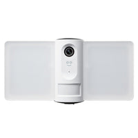 Projecteur Wi-Fi intelligent Geeni Sentry et caméra de sécurité HD 1080P, blanc-Surveillez l'extérieur, recevez des alertes lorsqu'il y a du mouvement à la maison, partagez l'accès et voyez ce qui se passe, même dans l'obscurité, avec le projecteur intelligent Geeni Sentry et la caméra de sécurité HD 1080P.