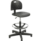 Safco® - Chaise Soft Tough pour établi, noir-Réglage pneumatique de la hauteur du siège  