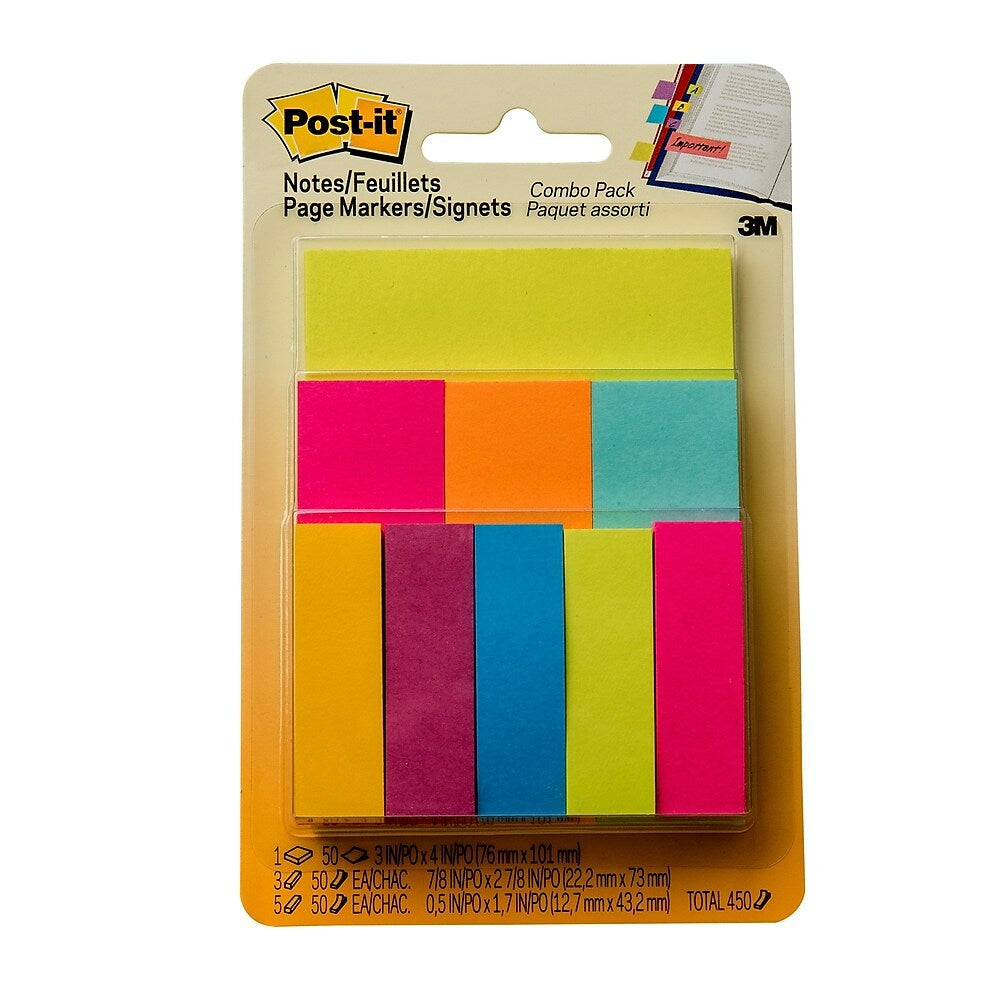 Post-it® - Feuillets et signets, tailles et couleurs variées ...