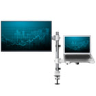 ShoppingAll - Support pour double écran et ordinateur portable entièrement réglable - Blanc-9