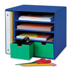 Pacon – Classeur de rangement Classroom Keepers, bleu (PAC001331)-Configurez les centres de la classe et organisez-les avec ce classeur de rangement ondulé pratique. Ce classeur est polyvalent et conviendra aux centres de mathématiques, de littérature, d’art, d’écoute et plus encore.