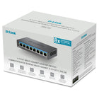 D-Link - Commutateur non géré multi-Gigabit 8 ports de D-Link-Le boîtier en métal et le design sans ventilateur contribuent à améliorer la dissipation thermique, la durabilité et permettent un fonctionnement silencieux
