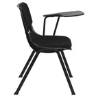 Flash Furniture – Chaise coquille ergonomique rembourrée avec tablette rabattable à gauche, noir (RUTEO101PADLTAB)-23 larg. x 28 prof. x 32,13 haut. (po)