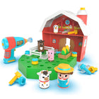 Educational Insights - Conception et perceuse® Boulon Buddies® Grange-Rangement intégré : Toutes les pièces et pièces s'intègrent facilement dans le set de jeu, sécurisées par un plancher pliant, pour un stockage et une portabilité faciles.