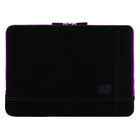Housse de Protection Ordinateur, suède, Vangoddy Pochette Portable 15,6 po, Noir et Violette-Le compartiment arrière zippé est idéal pour contenir des accessoires