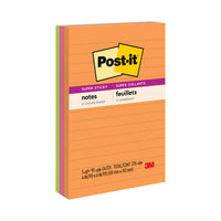 Post-it - Feuillets super collants, collection Coup de pouce, 4 po x 6 po, 90 feuillets/bloc, 270 feuilles, paquet de 3-Les Feuillets super collants Post-it offrent deux fois plus d’adhérence