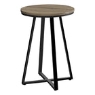 Monarch Specialties - 2177 Table D'Appoint - 22 po H/Taupe Fonce/Metal Noir-Apportez une touche moderne a votre salon, bureau, salle familiale ou taniere avec cette elegante table de bout ronde en metal taupe fonce / noir