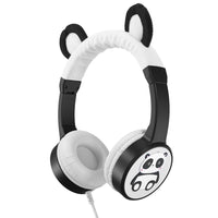 Planet Buddies - Écouteurs pour Enfants à Fourrure - Noir (Panda)-Safe Audio: Les écouteurs filaires Planet Buddies pour filles et garçons ont un volume limité à 85 décibels pour protéger les petites oreilles contre les bruits excessifs. Parfait pour les enfants à partir de 3 ans, idéal pour étudier à domicile ou profiter des tablettes pour enfants