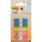 Post-itMD – Languettes, couleurs variées, 0,47 x 1,7 po, 5/paquet-Couleurs variées pour codification par couleur facile