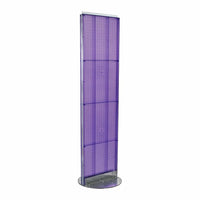 Azar Displays – Présentoir de plancher sur pied Powerwing à panneau perforé, 16 x 60 po, violet (700250-PUR)-Métal, violet