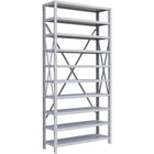 Metalware – Étagère enclenchable RK231, 10 tablettes, 36 x 18 x 76 (po), gris pâle-Système de tablettes ajustables offrant un espace de rangement solide, mais économique qui convient à vos besoins