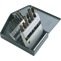Gray Tools – Ensemble mixte de 18 forets et tarauds à main, 9 tarauds 6-32 à 1/2 po, 13 à filets rectifiés-Inclut : 9 tarauds à main standards en acier rapide. 6-32 à ½ po-13 NC à filets rectifiés avec profilé de 60 po. et 9 forets courts en acier rapide correspondants.