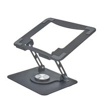 Uncaged Ergonomics - RISE Support pivotant pour ordinateur portable Support de bureau réglable - Noir-La base pivote sur 360 degrés