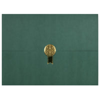 St. James - Porte-certificats/porte-documents - Sceau d'or avec un ruban d'or - vert - paquet de 5-Ajoutez une touche d'élégance, de cérémonie et de sincérité à l'attribution de reconnaissance