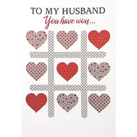 Rosedale Gold - Cartes de souhaits/Enveloppes - Joyeuse St-Valentin Époux - 5-1/2 po x 8 po - paquet de 6-Imprimées sur un papier de qualité non couché