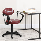 Flash Furniture - Fauteuil fonctionnel à motif de football, brun-Mousse ignifuge CA117