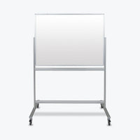 Luxor – Tableau magnétique mobile, 48 po x 36 po (MMGB4836)-Verre trempé double face, résistant aux taches et aux traces fantômes avec cadre en aluminium