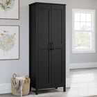 Sauder - Sauder Select Armoire de rangement à 2 portes - Raven Oak-Deux tablettes réglables pour accueillir des articles de différentes hauteurs