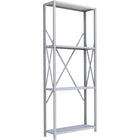 Metalware – Étagère enclenchable RK313, 4 tablettes, 36 x 24 x 88 po, gris pâle-Système de tablettes ajustables offrant un espace de rangement solide, mais économique qui convient à vos besoins