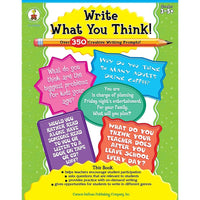 Livre numérique : Carson Dellosa - Write What You Think!, 104228-EB,  3e à 8e année-Vous recevrez deux courriels : le premier confirmant la totalité de votre commande et le second comportant un lien de téléchargement. Vous pourrez utiliser le lien de téléchargement immédiatement ou plus tard, comme vous le voulez.