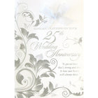 Rosedale - Carte de voeux, 25e anniversaire de mariage-Imprimé sur papier de qualité couché