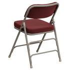 Flash Furniture – Chaise pliante HERCULES en métal à 3 barreaux et à 2 pivots, tissu bourgogne (HAMC320AFBG)-Mousse ignifuge CA117