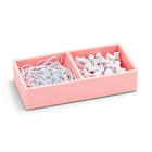 Poppin – Plateau This + That, rosé-Comprend deux compartiments pour garder vos accessoires de bureau bien rangés