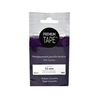 Nutone Premium Tape - Compatible avec Brother MK-231 - Noir sur Blanc - 12mm-Ruban d'étiquettes
