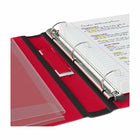 Staples - Reliure Better Binder, 1 1/2 po, rouge-Encart facile à insérer de l'intérieur