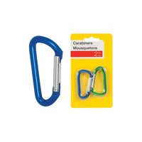 Staples - Mousqueton de 2 po - Couleurs assorties - Paquet de 2-Les mousquetons de 2 pouces offrent un moyen sécurisé de fixer et de maintenir les articles ensemble