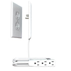 Sleek Socket - 3 pi cache-prise ultra mince avec extension à 3 prises-3 prises