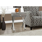 Monarch Specialties - 3263 Table D'Appoint - 24 po H/Taupe Fonce/Metal Chrome-Dimensions : 22 x 18 x 12
