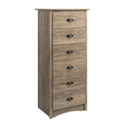 Prepac – Commode haute à 6 tiroirs Salt Spring DDC-2354, gris délavé-Fini de laminé gris délavé