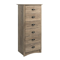 Prepac – Commode haute à 6 tiroirs Salt Spring DDC-2354, gris délavé-Fini de laminé gris délavé