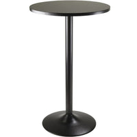 Nicer Furniture - table de bar ronde de 61 cm - noir-Une table légère et polyvalente qui peut s'adapter à différents environnements : bars, bistros, restaurants et lieux événementiels