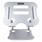 StarTech - Support de bureau pour ordinateur portable à hauteur réglable-Les coussinets antidérapants et les brides avant sur les bras de montage offrent un support stable et sécurisent l'ordinateur portable aux angles prononcés