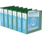 Davis Group Super offre Easyview, Reliure View à anneaux ronds 3 po, personnalisable, paquet de 6 - Vert-3 Reliure À Anneaux